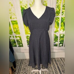 Navy & White Polka Dot Dress